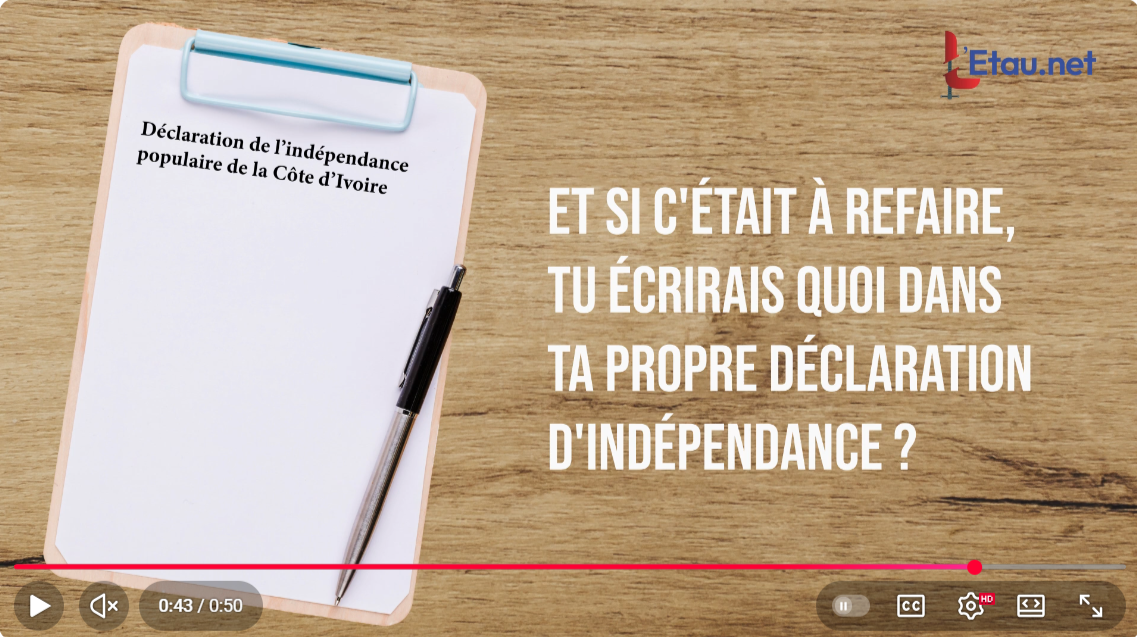 Et si c’était à refaire, tu écrirais quoi dans ta propre déclaration d’indépendance ?