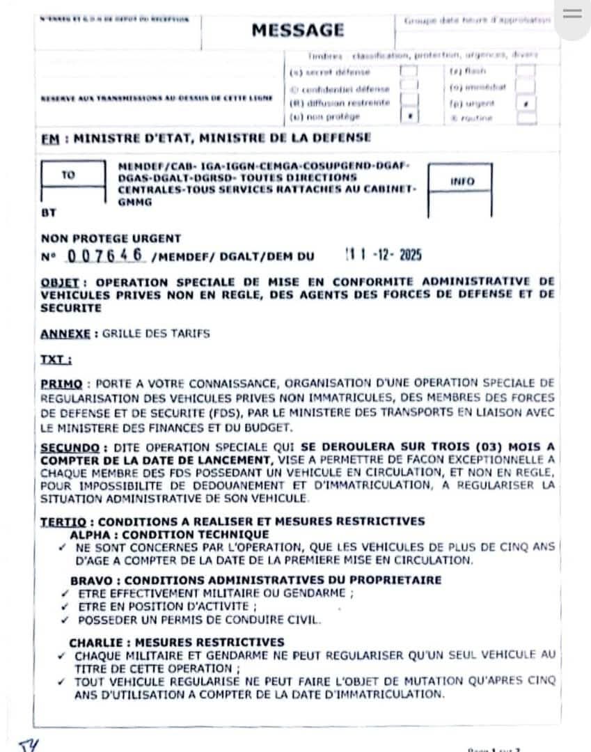 Dérogation spéciale pour les hommes en tenue  : Quand l’État s’accorde un passe-droit