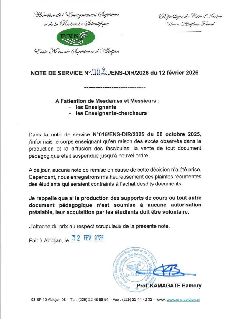 Côte d’Ivoire-Ens : Enseignants ou commerçants ?