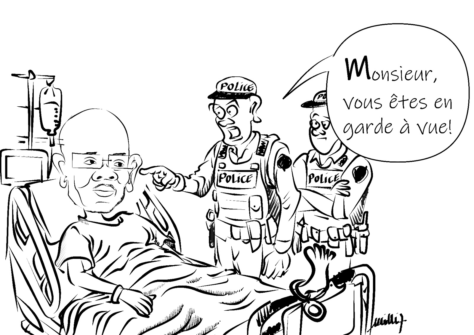 En garde à vue : Assalé Tiemoko informé de la levée de la mesure sur son lit d&rsquo;hôpital