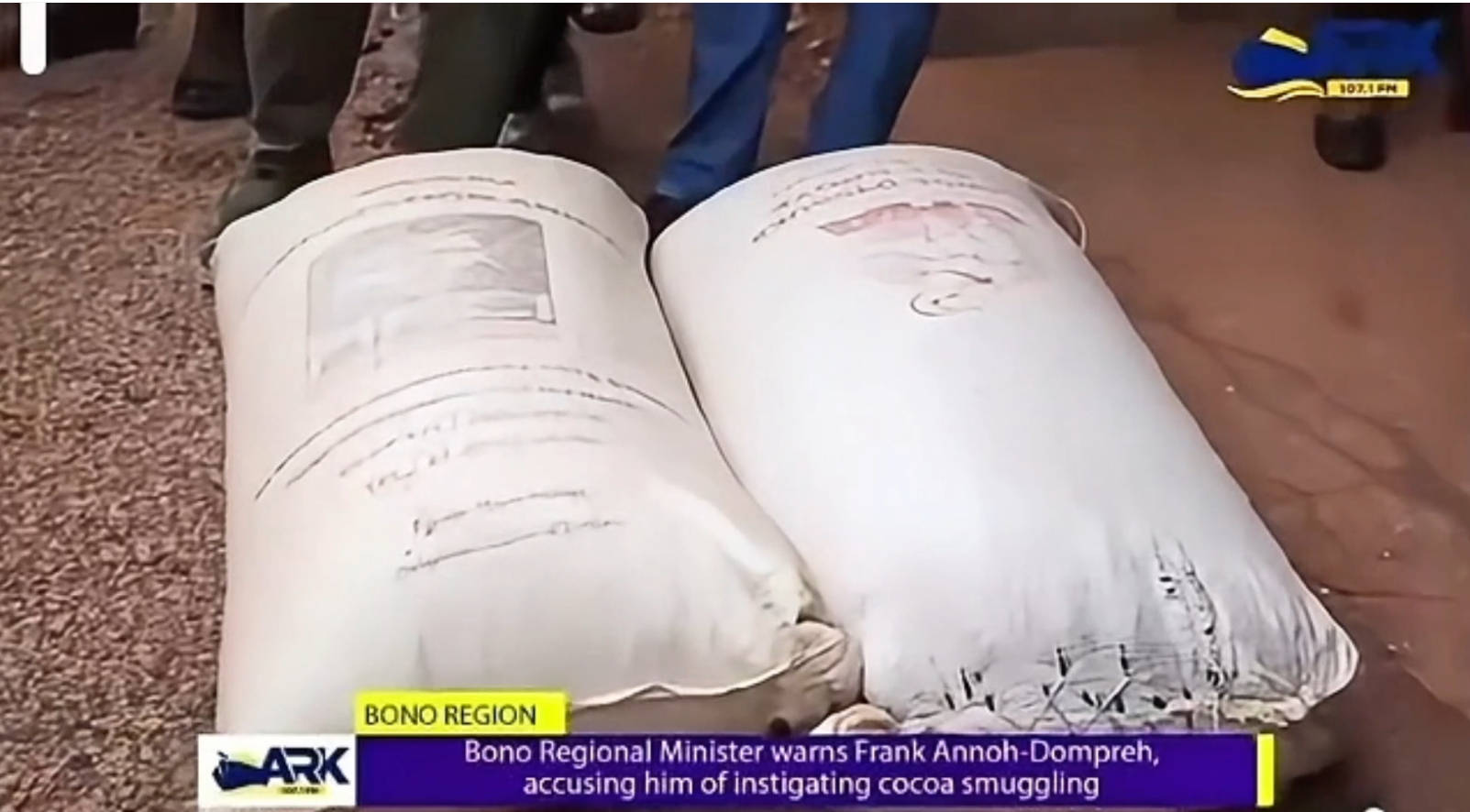 Un véhicule transportant une centaine de sacs de cacao intercepté  au Ghana.