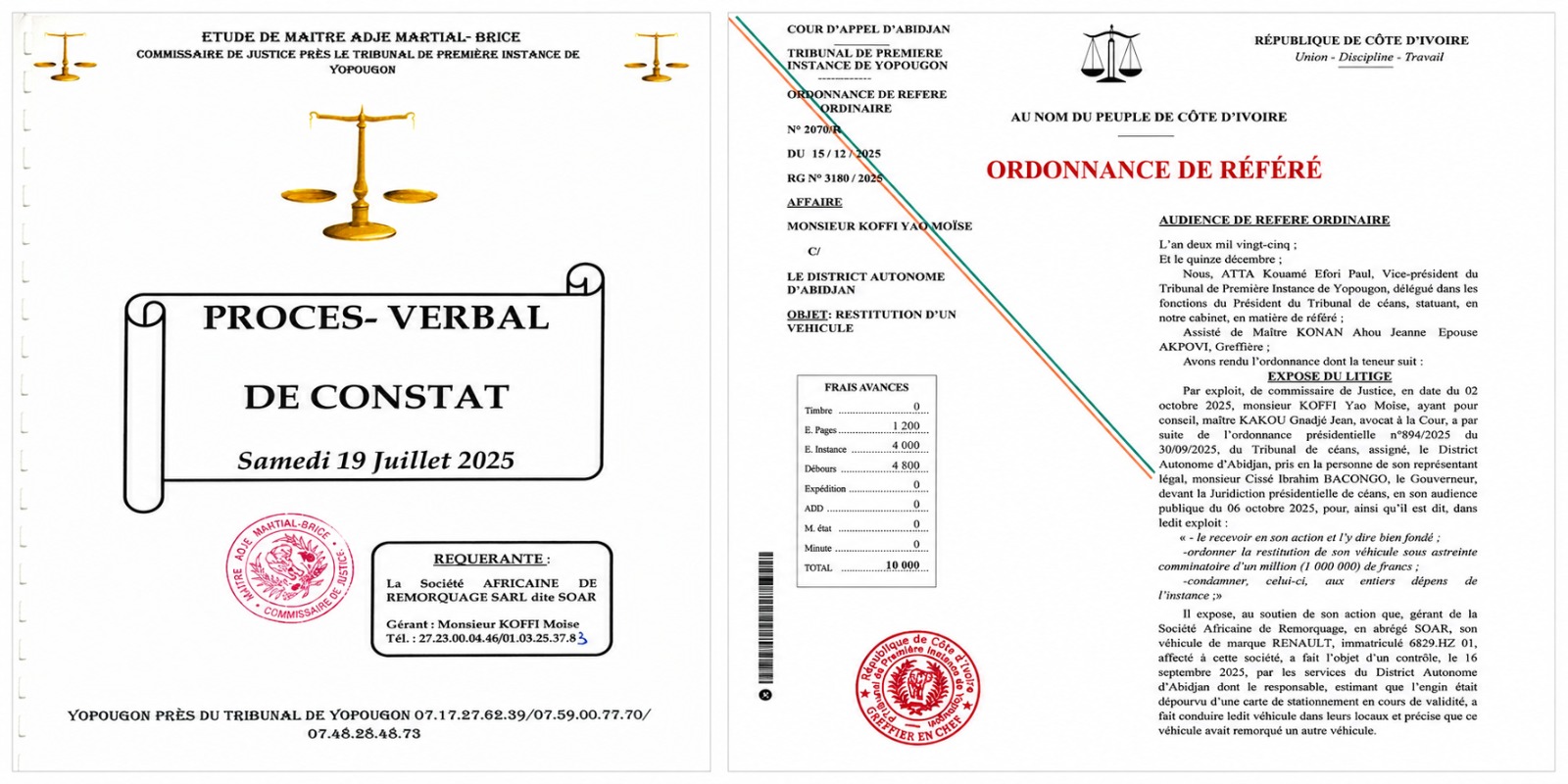 Litige avec la SOAR : Le District autonome d’Abidjan condamné