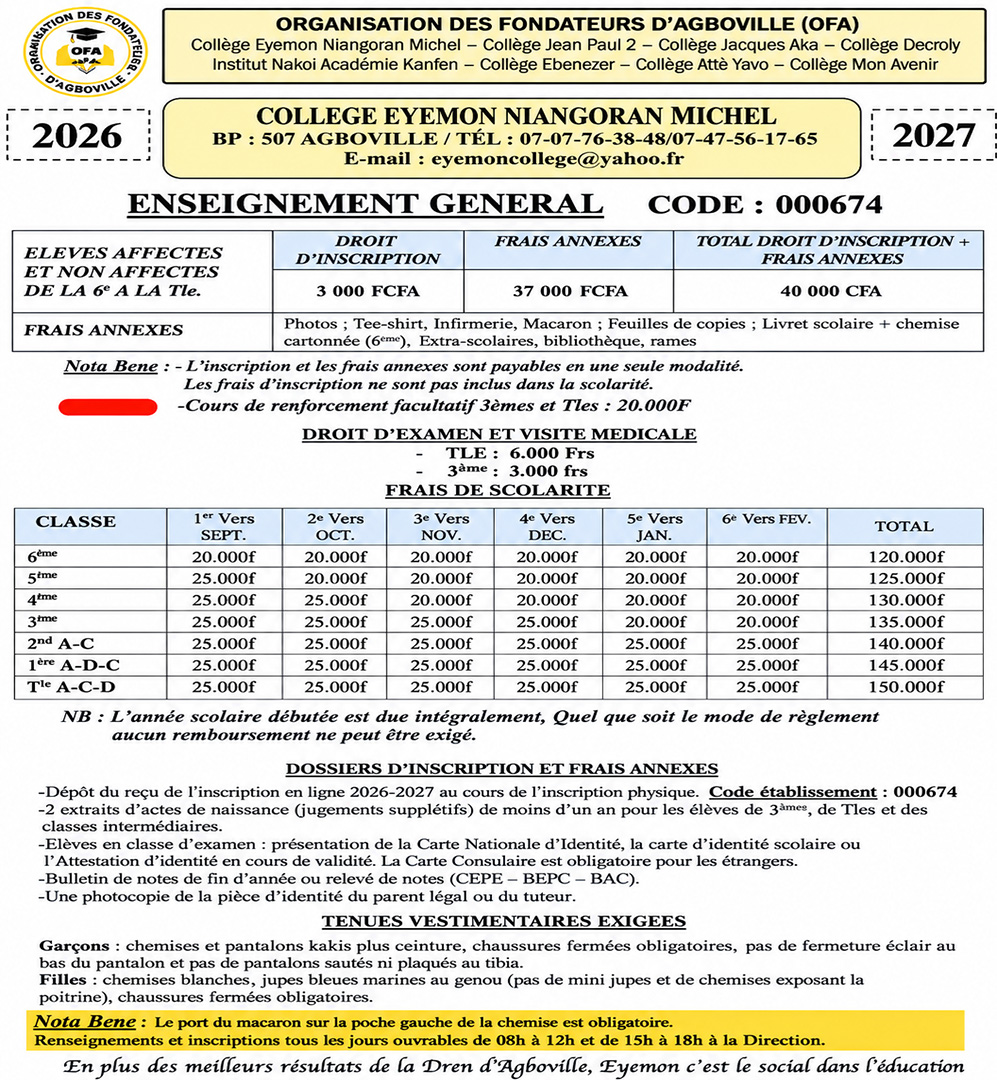 Agboville – Cours de renforcement payants : « Nous ne saurions nous opposer à une décision ministérielle », Sounan Olivier Lobouhet (sous-directeur du lycée Eyémon)